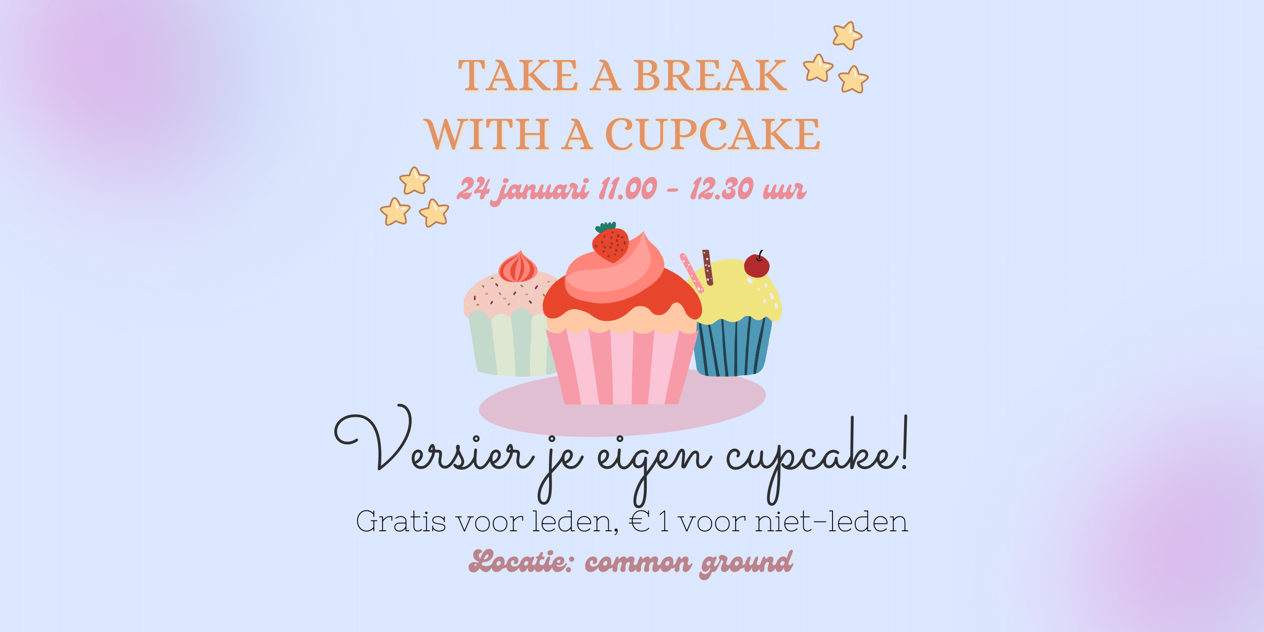 SAB-activiteit: take a break with a cupcake